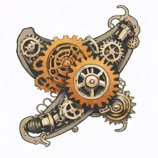 Gears Hoses Wires Skin Arm Sleeve