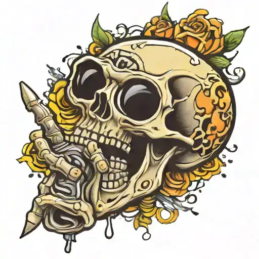 Skeleton Hand Pointing Spray Gun