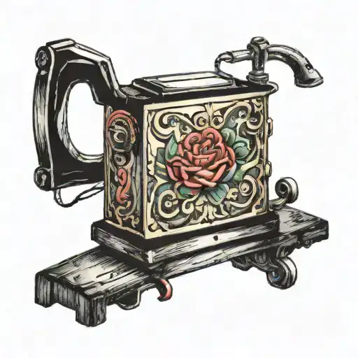 Hand Drawn Ironing Box