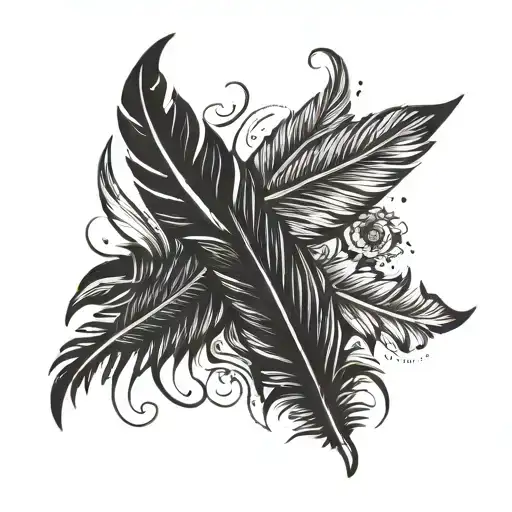 Falling Black Feathers