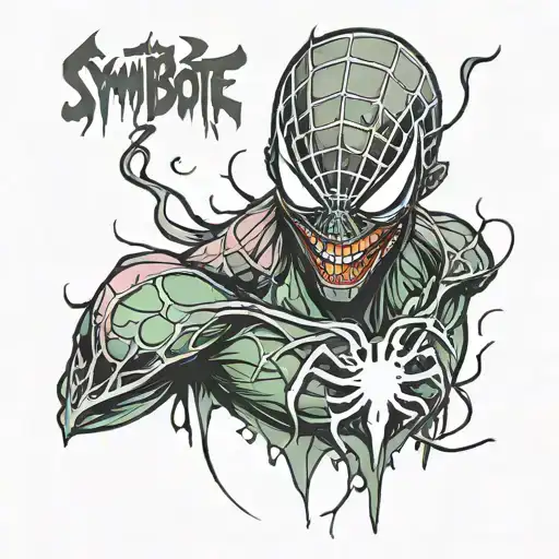 Symbiote Spider Man Fused With The Joker From Suicide Squad