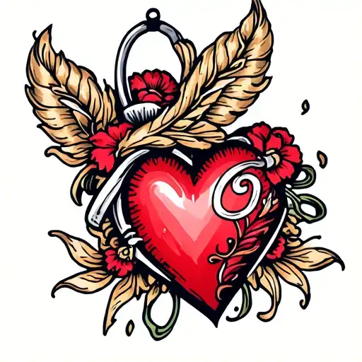 Sailor Jerry Style Heart
