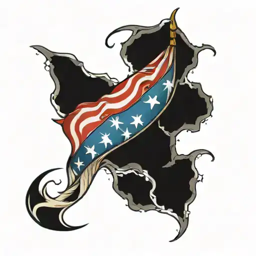 American Flag Downward Spiral