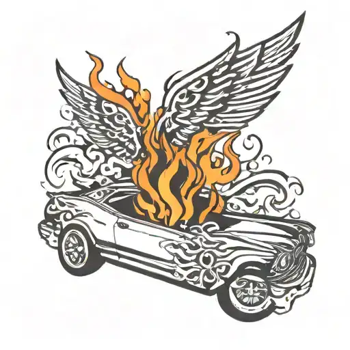 Chevy Ss Bowtie With Flames Surrounding
