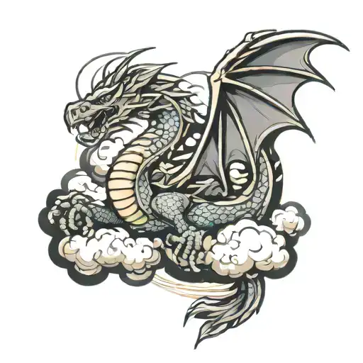 Dragon With Clouds