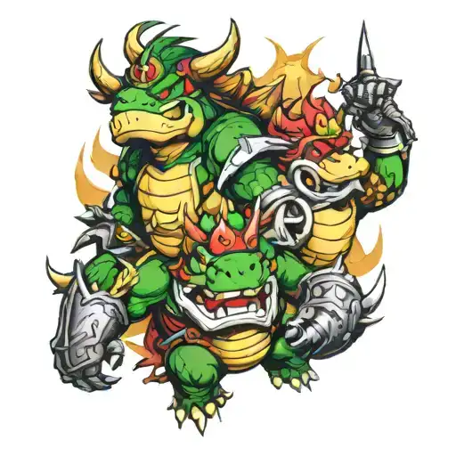 Bowser And Mario Dark Souls