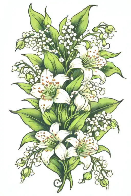 Lily Of The Valley And Carnation Flowers