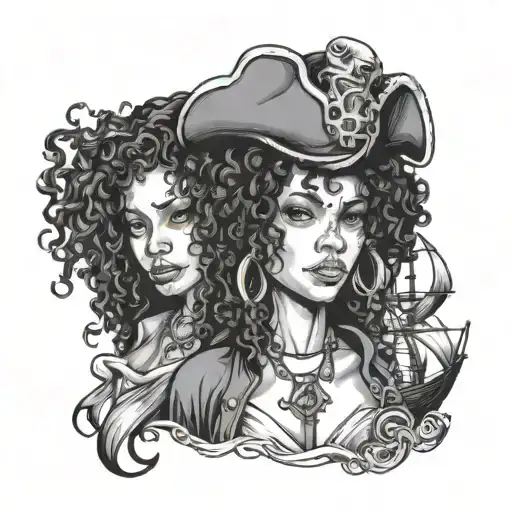 Black Female Pirates With Curly Hair