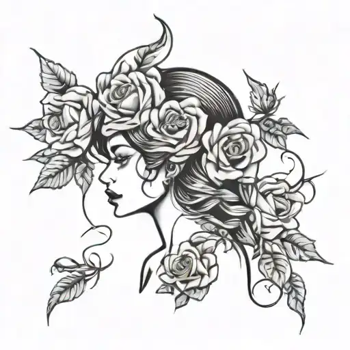 Lorena With Roses Growing