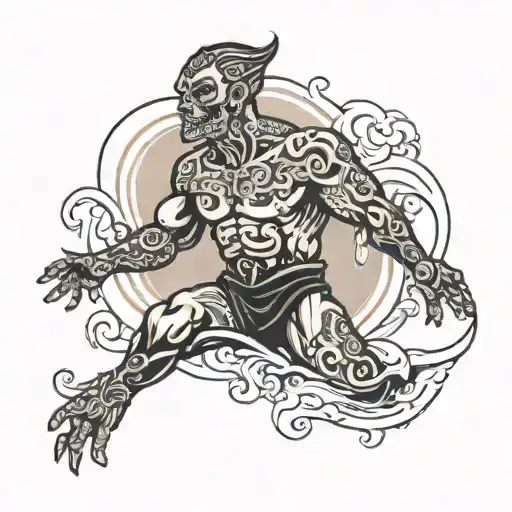 A Person Standing To A Coming Huricane
