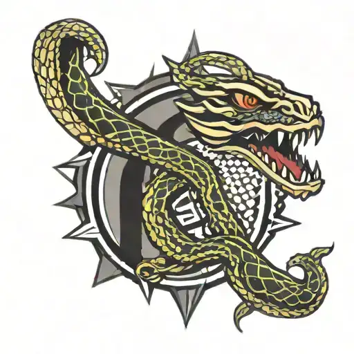 Faze Logo With Snake Wrapped