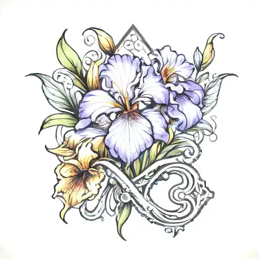 Iris And Letter W