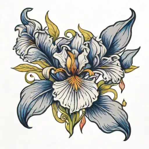 Iris And Letter W