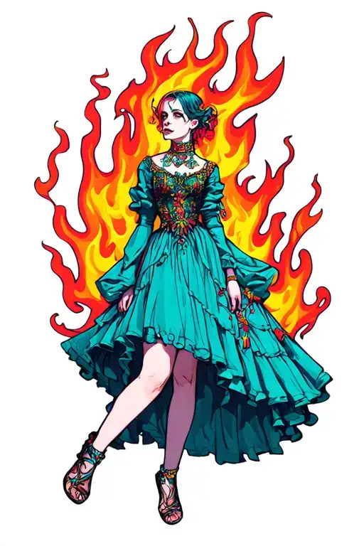 A Dress On Fire Based On Lil Peep