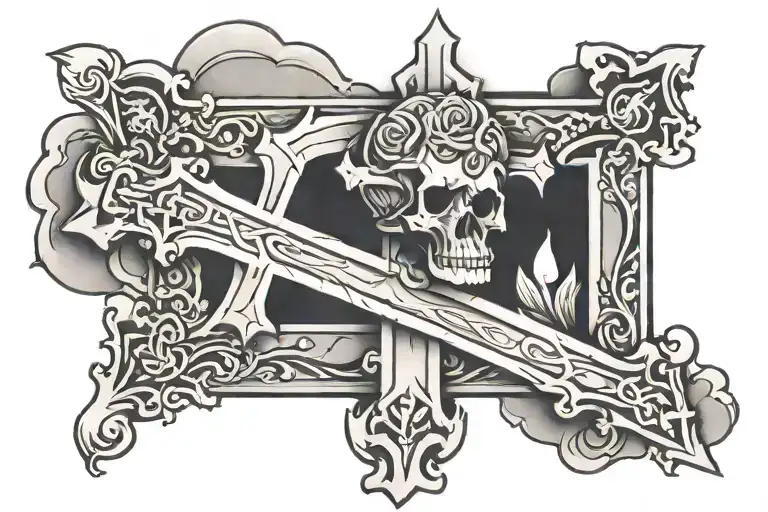 Cross And The Emty Tomb