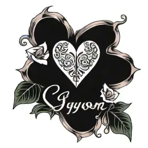 Soyeon Letter Heart Shape Tattoo Design