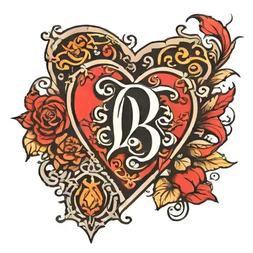 Dabin Letter Heart Shape