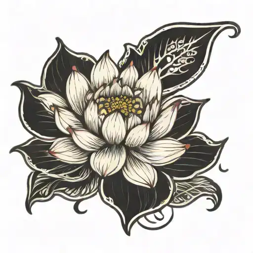 Lotus Flower Large Black
