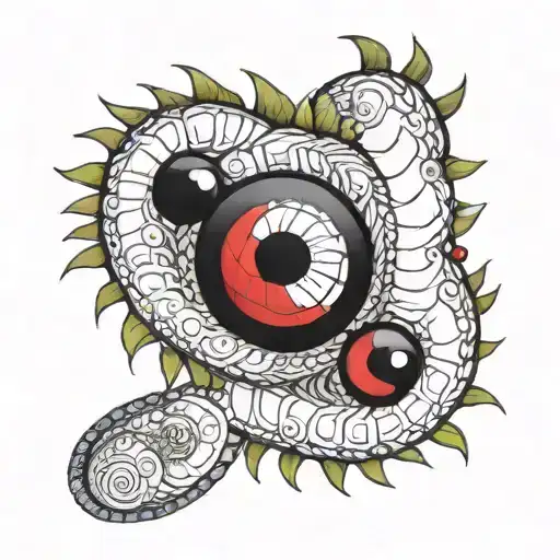 A Centipede That Wraps Around Your Arm But Has Sharingan In Each Of Its Body Segments
