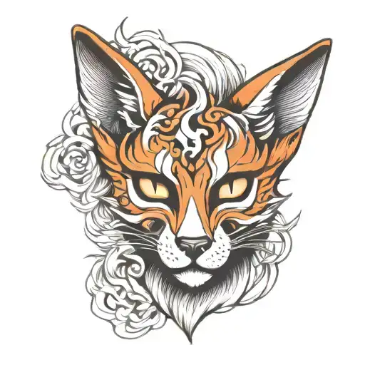 Kitsune Mask Split In Half