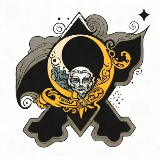 Moon And Diamond Surrounded