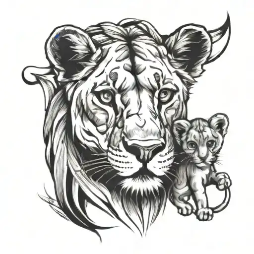 Lioness And Cub