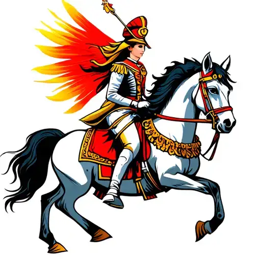 Eternal Princess Military Chief Riding A Horse