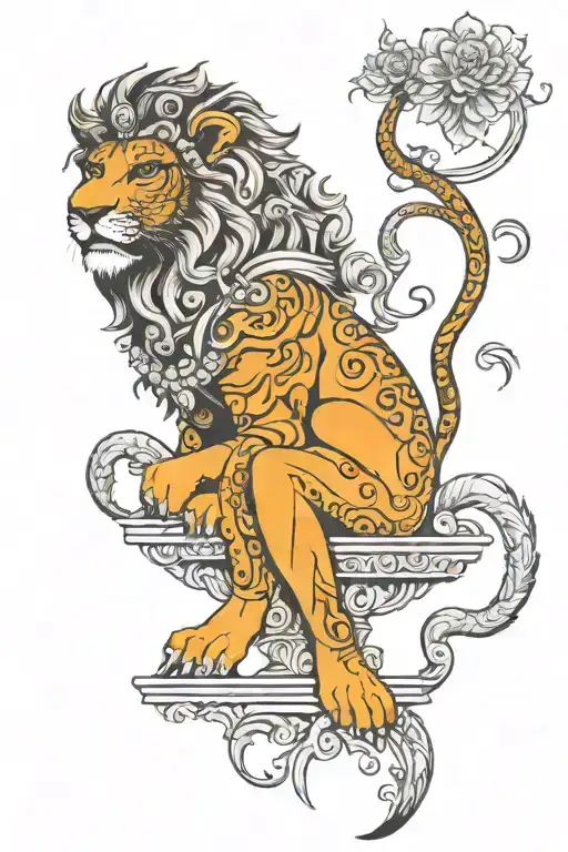 Lord Narsimha Half Lion Half Human Sitting