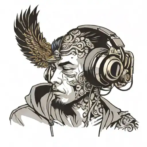 A Young Man Wear A Headphone On Where Surroundings
