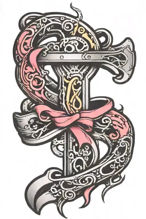 Wrench In The Shape Of A Cancer Ribbon