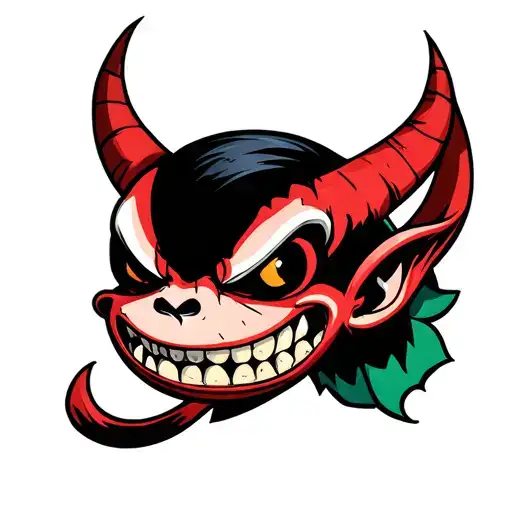 The Devil Of Cuphead Game Style