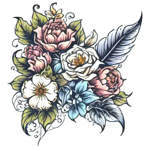 Vintage Floral Botanical Sleeve