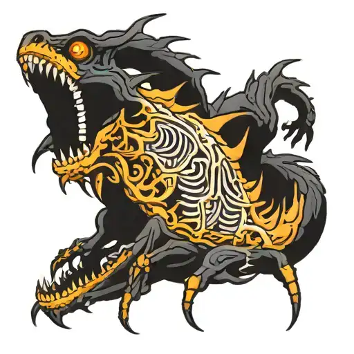 Skeleton Fingers Turns Into Dragon