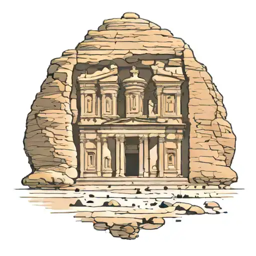Petra Treasury Jordan Temple