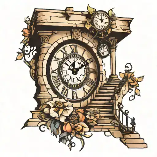 Stairs Towards A Clock