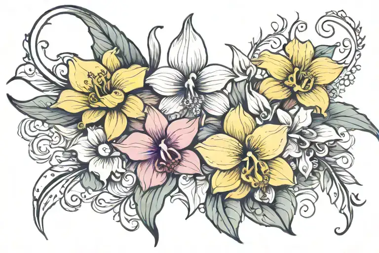 Orchids Sunflowers Calla Lily Flower