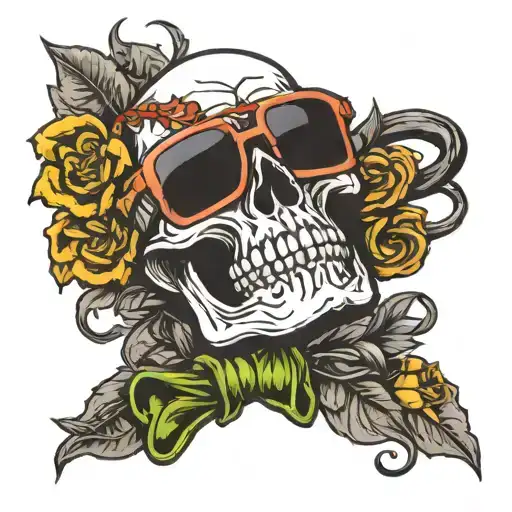 Skull Wearing Sunglasses