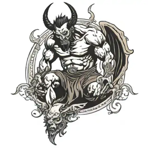 A Demonic Being Standing Over A 30 Year Old Man