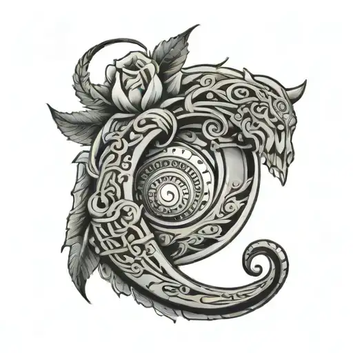 Upside Down Horseshoe Grey Scale