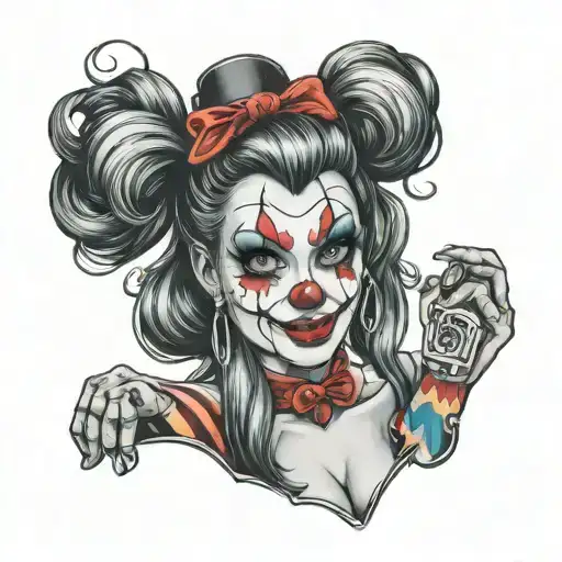Sexy Clown Girl Pinup Girl