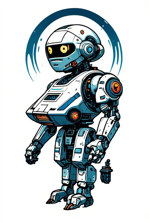 Sci Fi Robots Building Spaceship