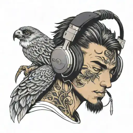 A Young Man Wearing Over Earrng Headphone