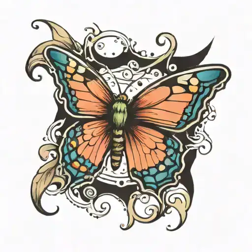 Butterfly With Paint Brush