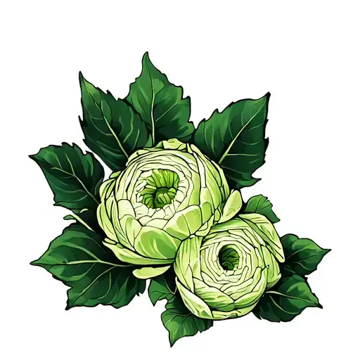 Cabbage And Flower