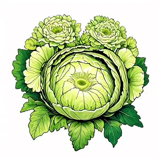 Cabbage And Flower Bouquet