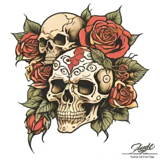 Skull And Roses
