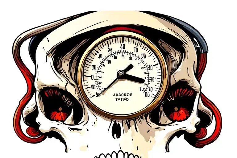 Skull Make Eyes Pressure Gauge