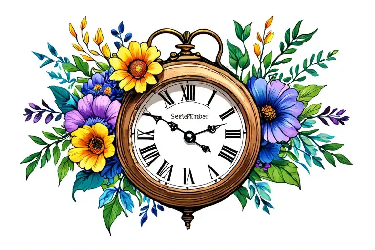 Mom And Son Birth Clock And September And April Birth Flowers