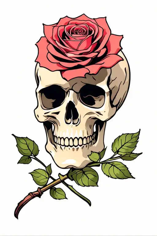 Skull And Rose