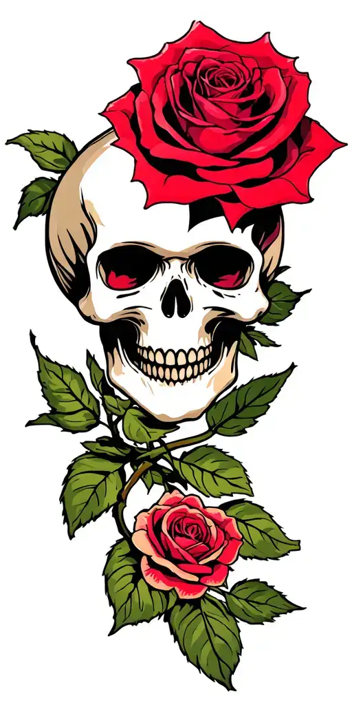 Skull And Rose